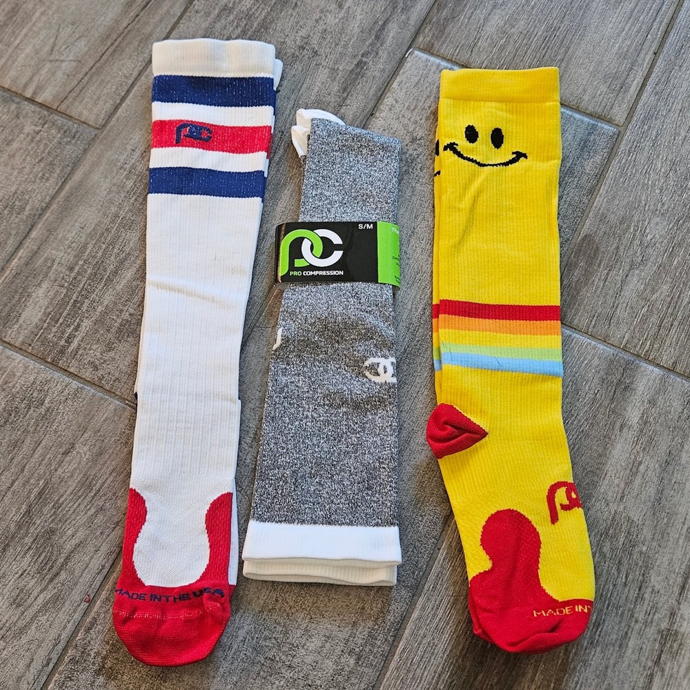 Pro Compression Socks Bundle Unisex S/M Marathon Athletic Performance NEW Sport
